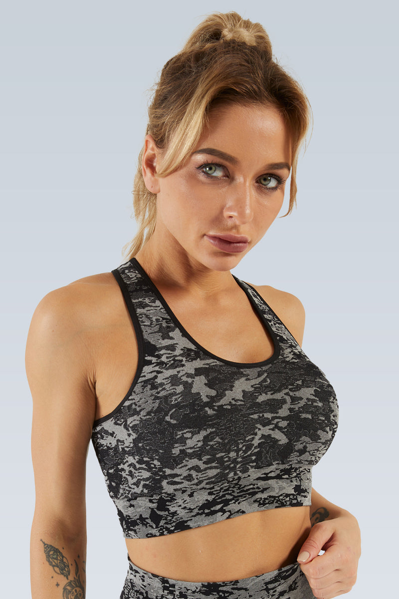 Urban Camo Seamless Racerback Bra