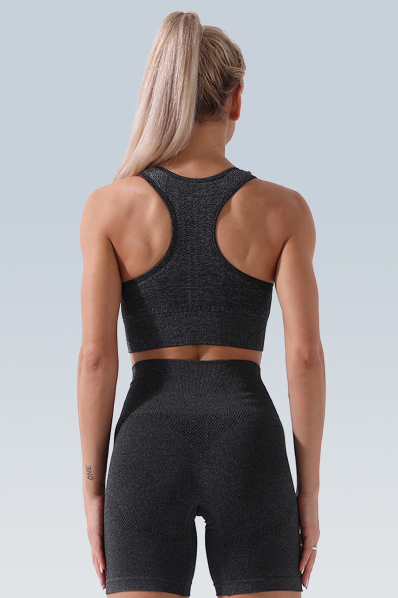 Wavy Breathe Mesh Seamless Racerback Bra