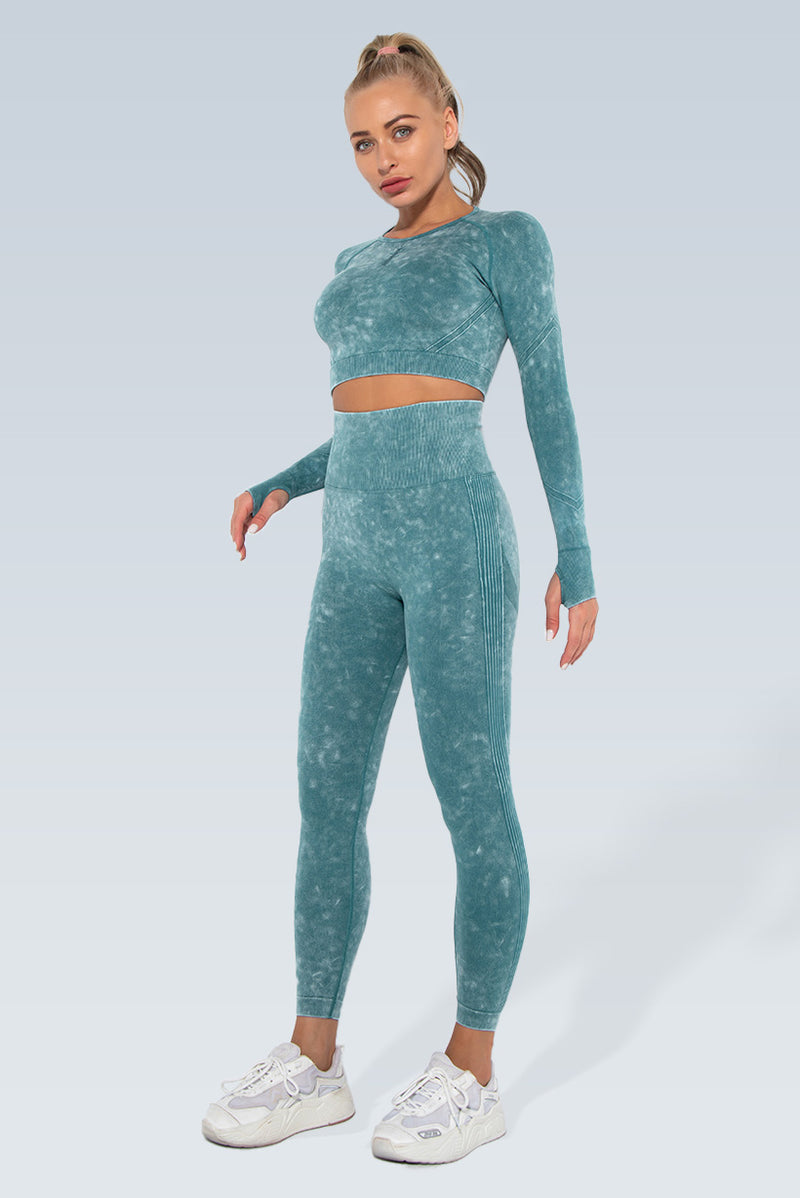 Eva Acid Wash Seamless Long Sleeve